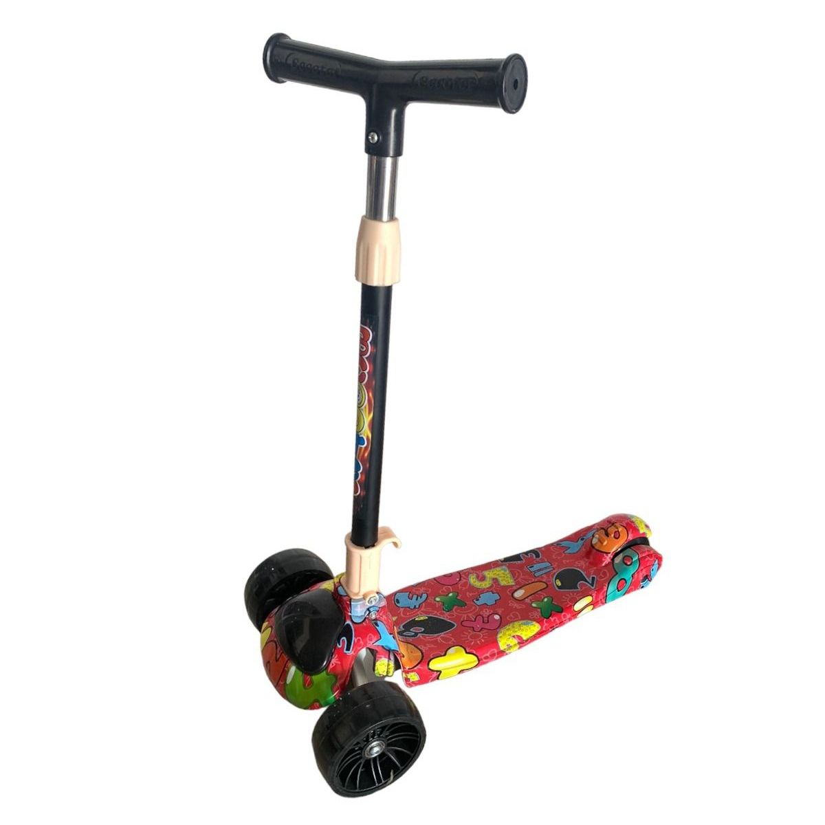 KIDSHOP - Patineta Scooter Tres Ruedas Luces 1865FG Rojo
