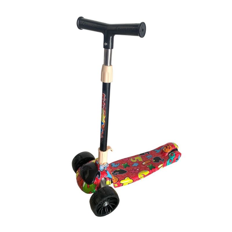 KIDSHOP - Patineta scooter tres ruedas monopatin luces llantas gruesas