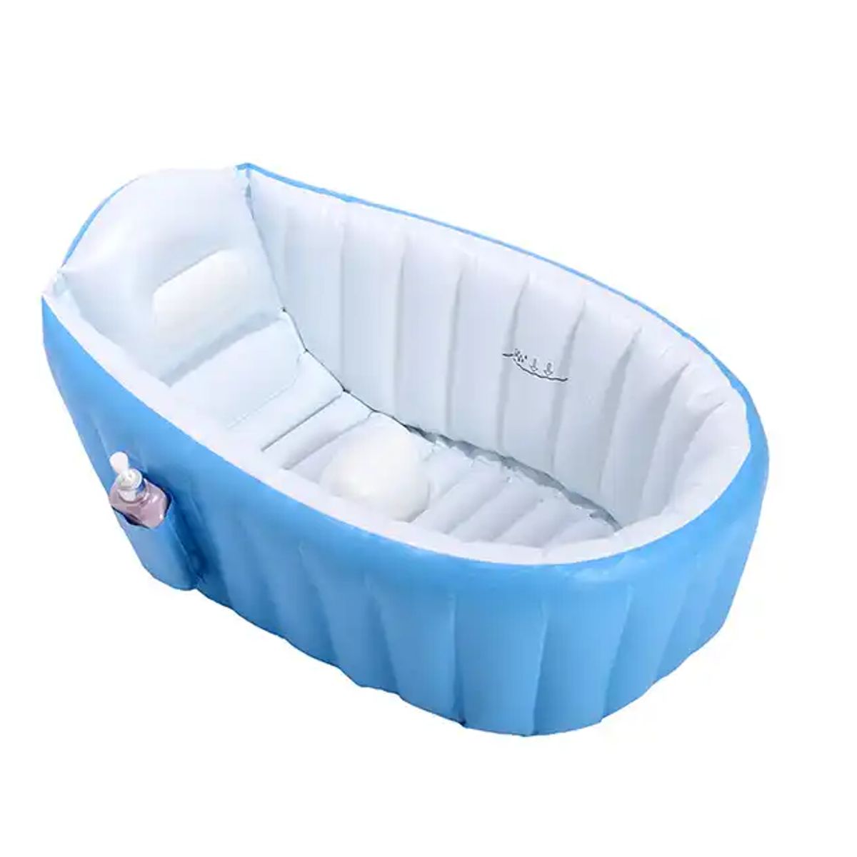 KIDSHOP - Piscina Bañera Tina Inflable Para Bebes 88x58x28 cm Azul