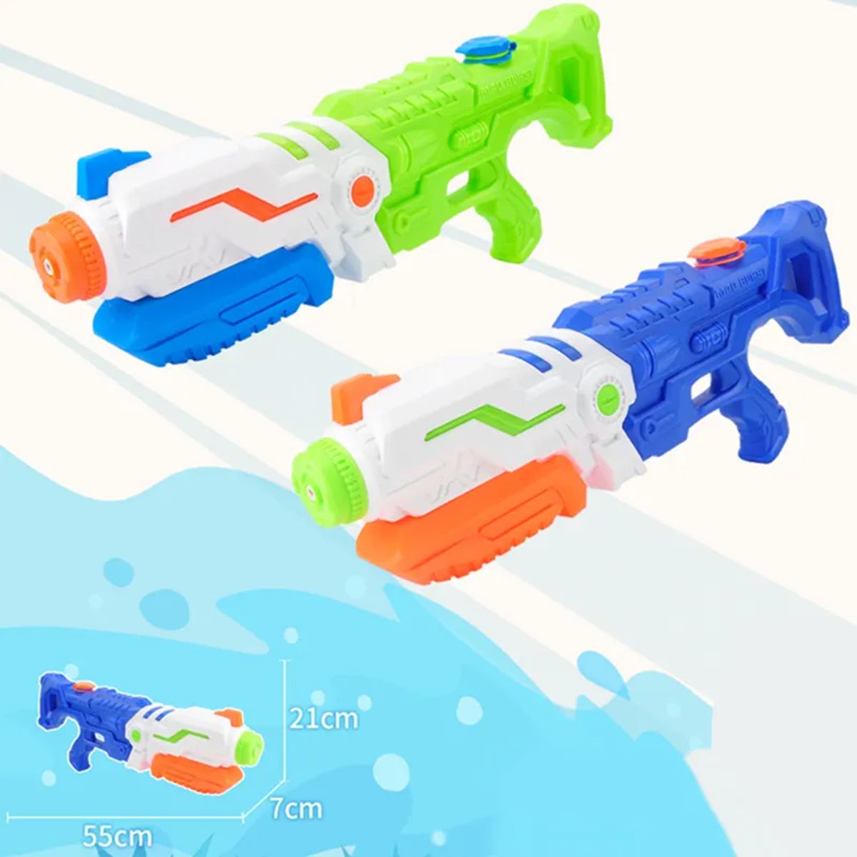 KIDSHOP - Lanzador Pistola De Agua A Presion Juguete Piscina Azul 5637
