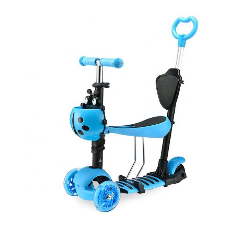 KIDSHOP - Patineta Mariquita 5 - 1 Niños Asiento Removible azul-