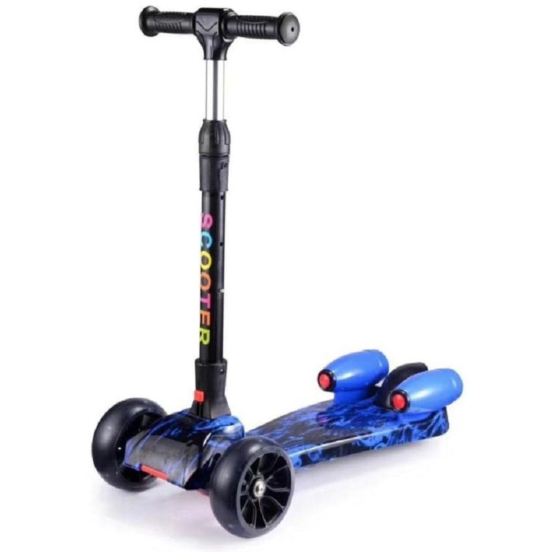 KIDSHOP - Patineta scooter niños niña manopatin bluetooth vapor sonido azul