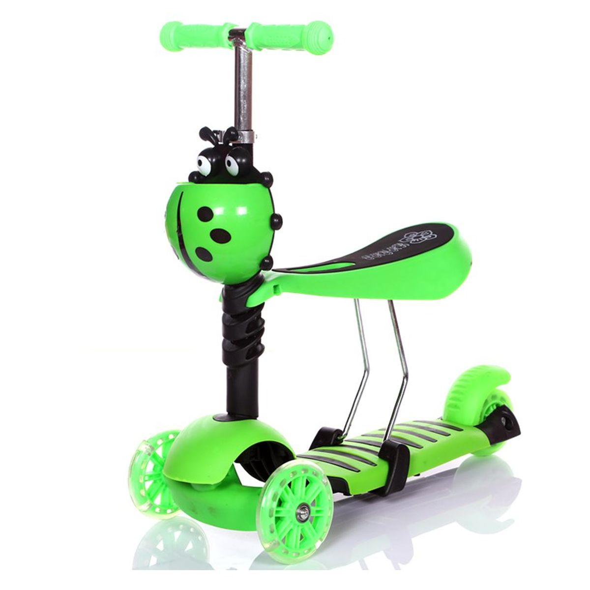 KIDSHOP - Scooter Patineta Mariquita 5 En 1 Removible 2864 Verde