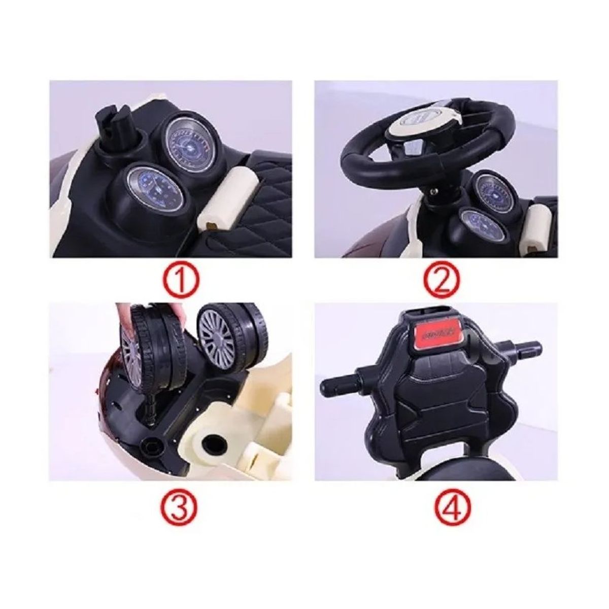 KIDSHOP - Carro Montable Paseador Con Reposapies BC8307P Rojo