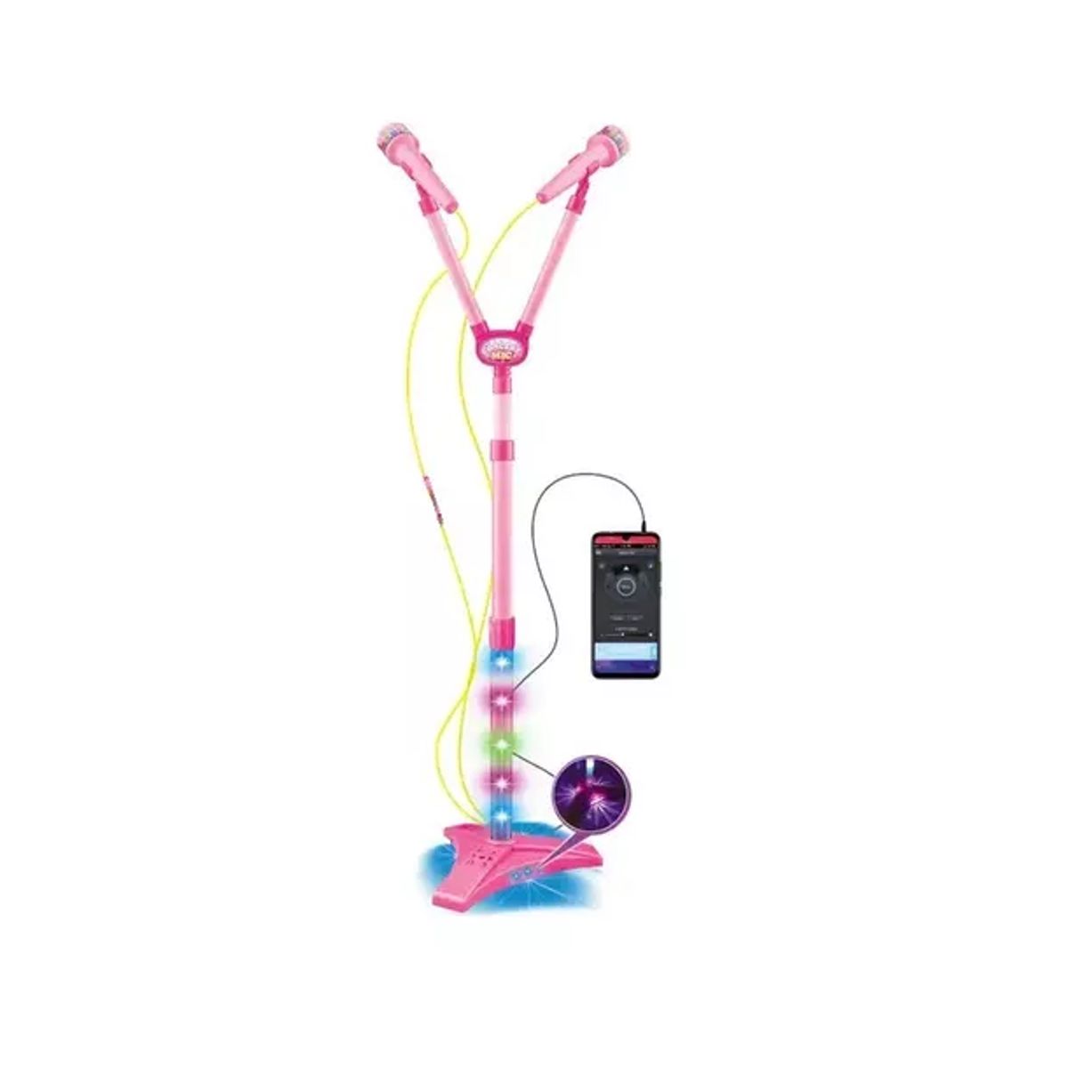 KIDSHOP - Micrófono Karaoke Bluetooth Parlante Portatil HK-8030 Rosado