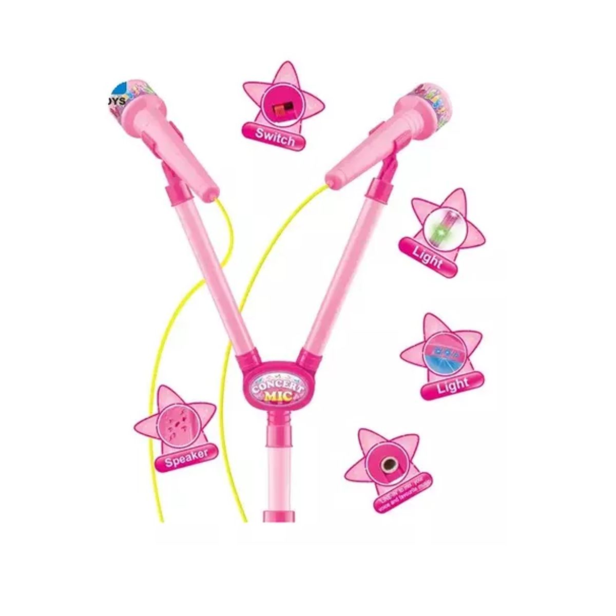 KIDSHOP - Micrófono Karaoke Bluetooth Parlante Portatil HK-8030 Rosado
