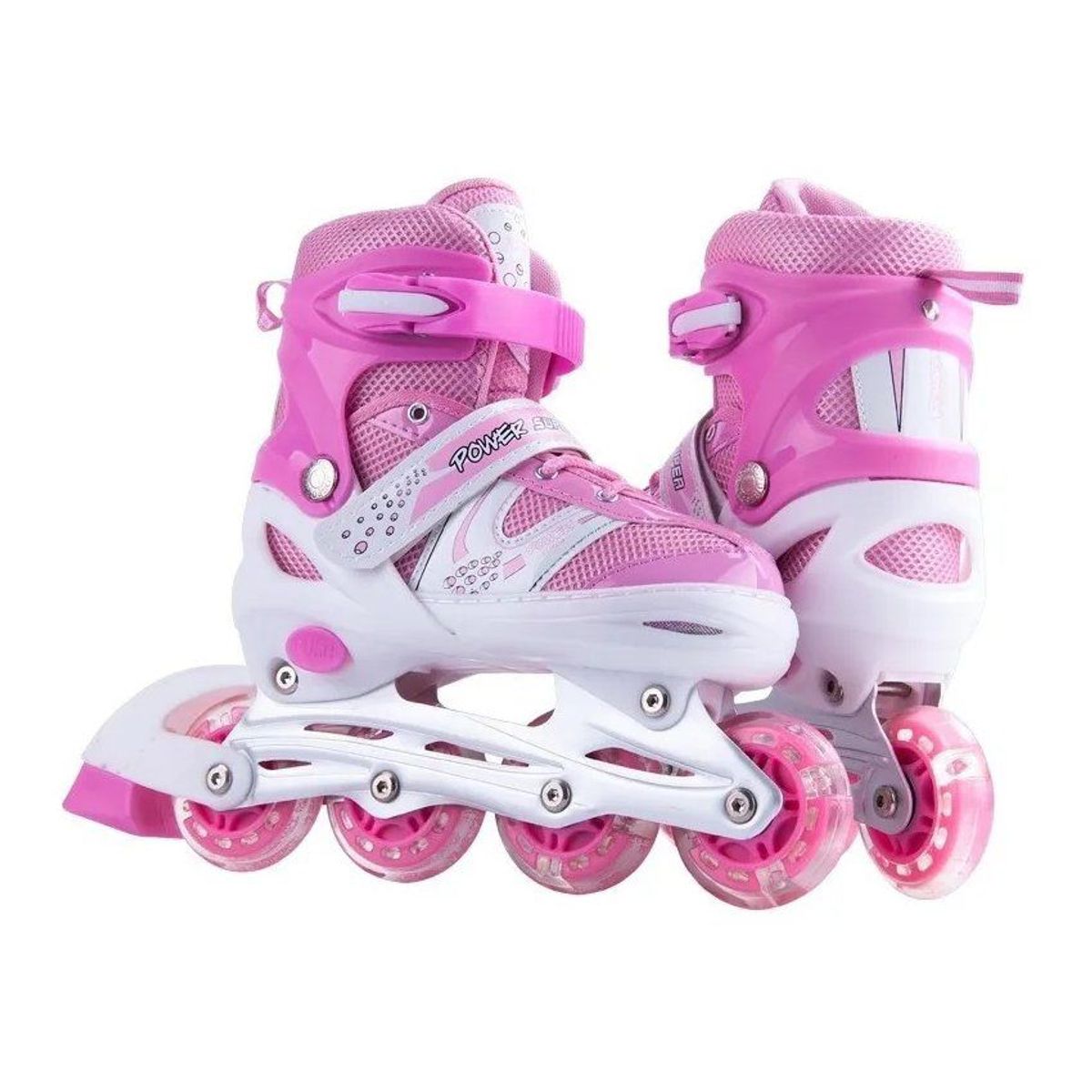 KIDSHOP - Patines semiprofesionales niños kit protección rosa 35-38_.