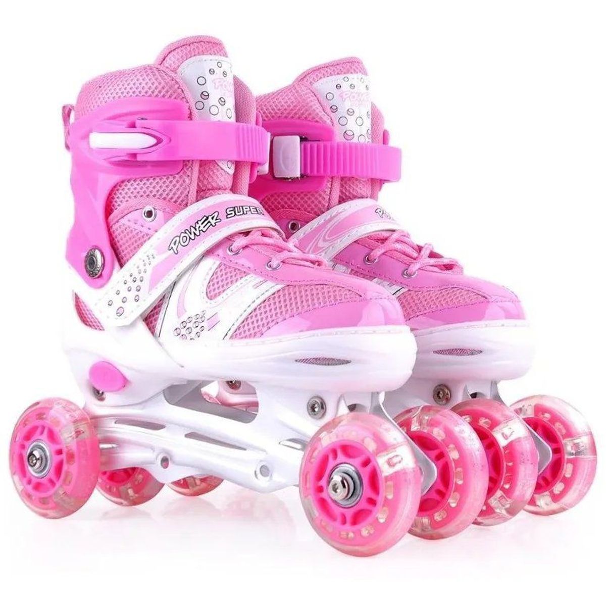 KIDSHOP - Patines semiprofesionales niños kit protección rosa 35-38_.