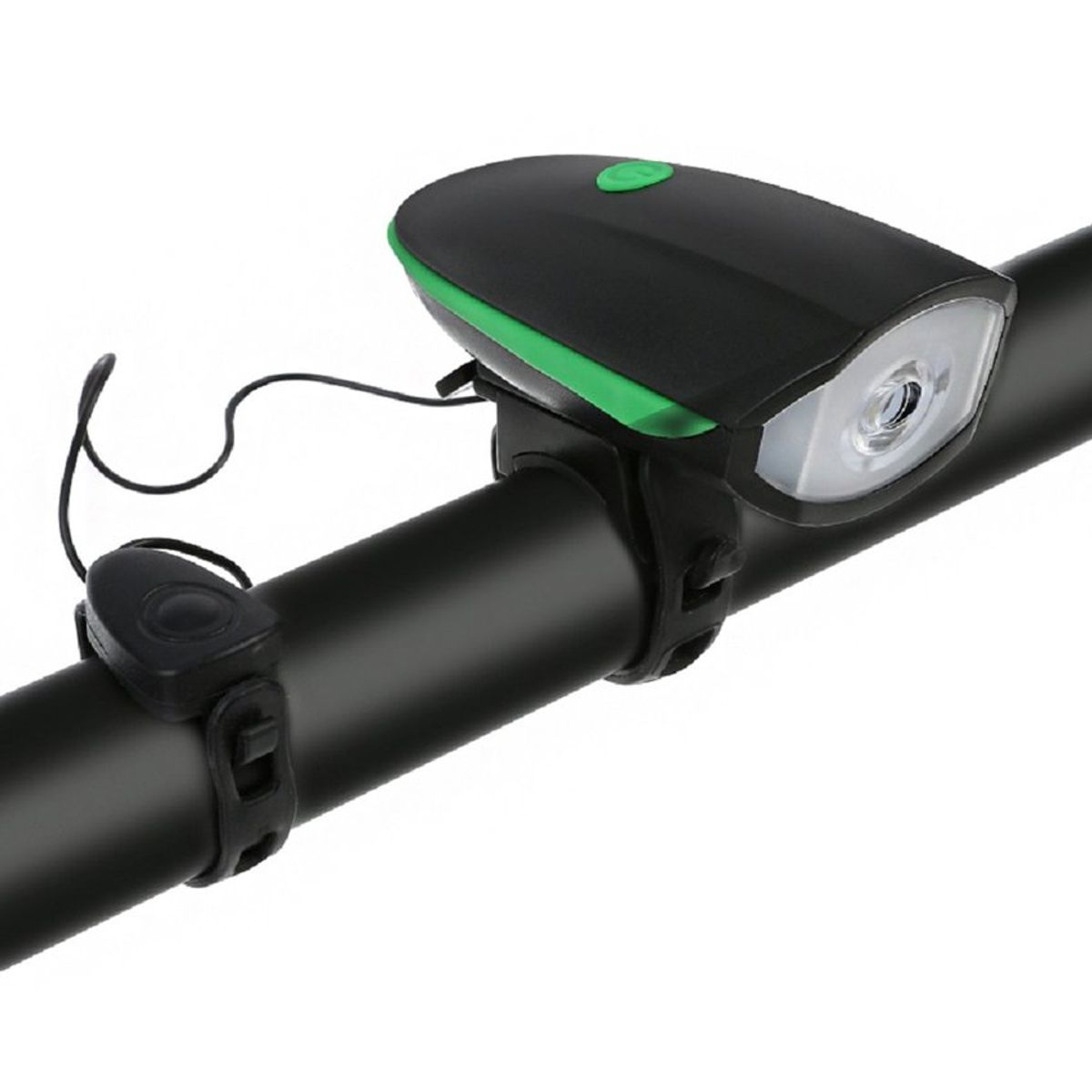 KIDSHOP - Luz Led Bicicleta + Pito Recargable 7588 Verde