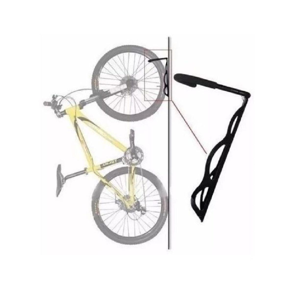 KIDSHOP - Soporte de pared para bicicletas gancho + chazos y tornillos