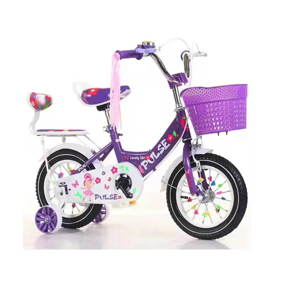 KIDSHOP - Bicicleta Infantil Con Canasta y Pito XKX Rin 20 Lila