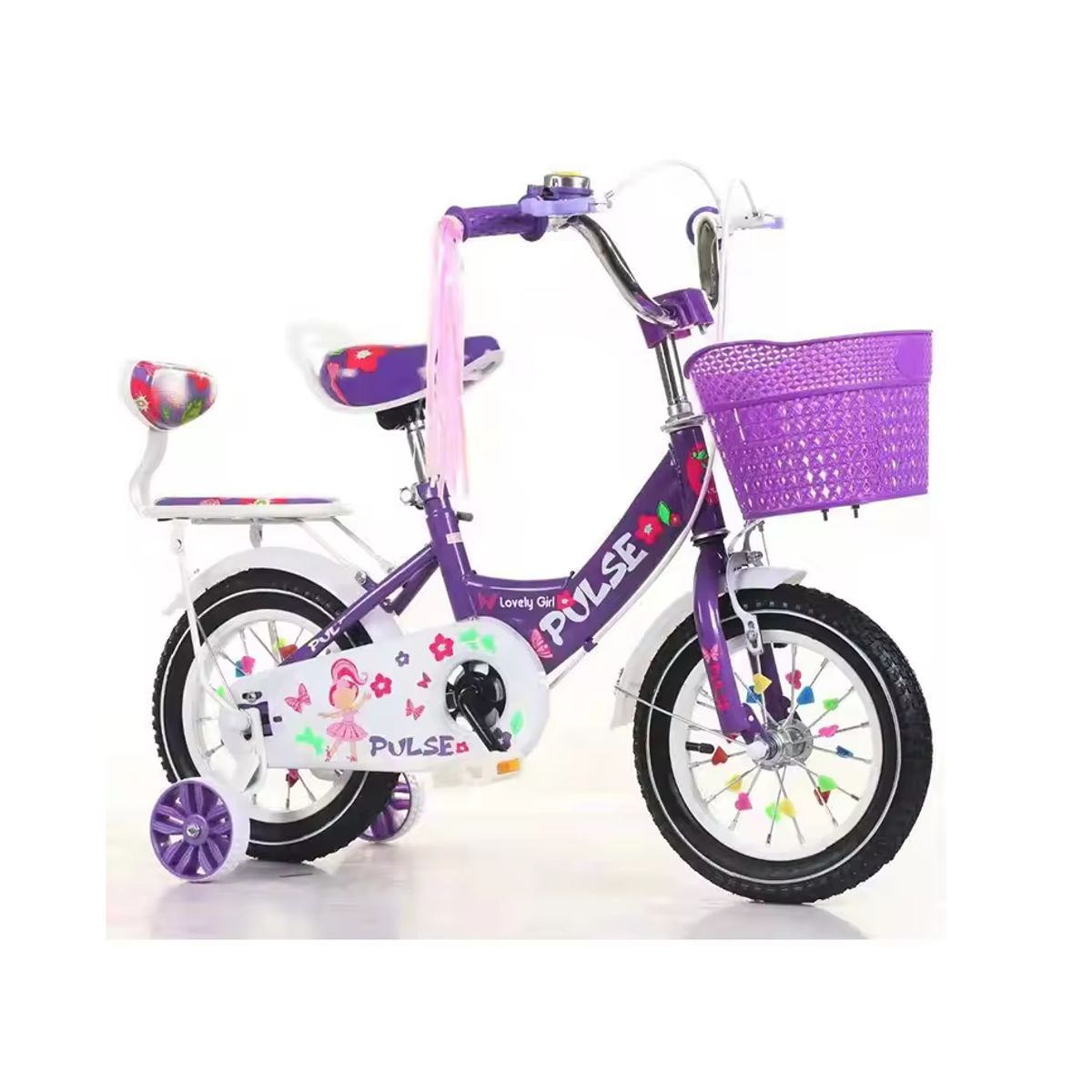 KIDSHOP - Bicicleta Infantil Con Canasta y Pito XKX Rin 20 Lila