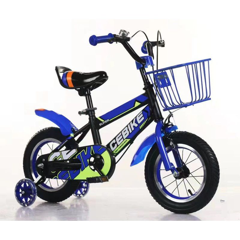 KIDSHOP - Bicicleta Infantil Con Canasta y Pito Rin 16 Azul-