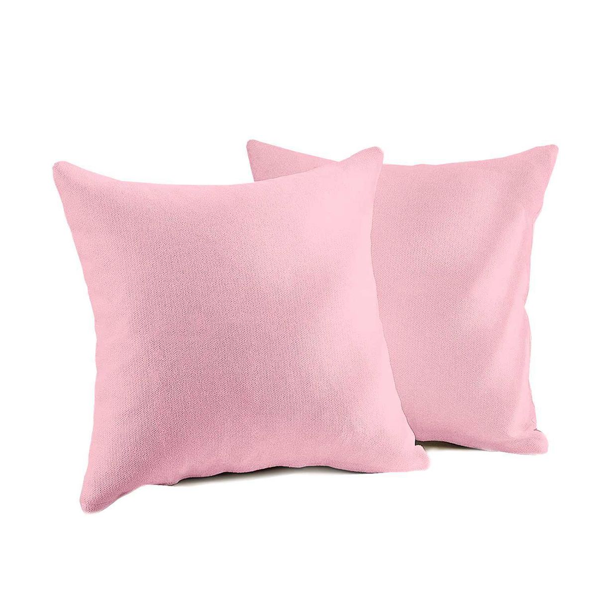 BANZAY - Cojin X2 Decorativo Cuadrado En Tela - Rosado