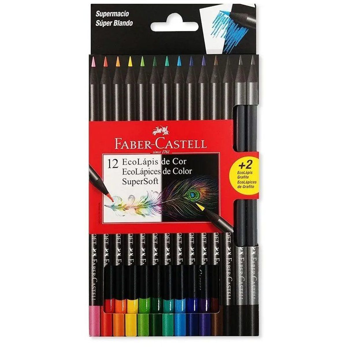 VITTORIA - Colores faber castell x12 ecolápices supersoft + 2 grafito