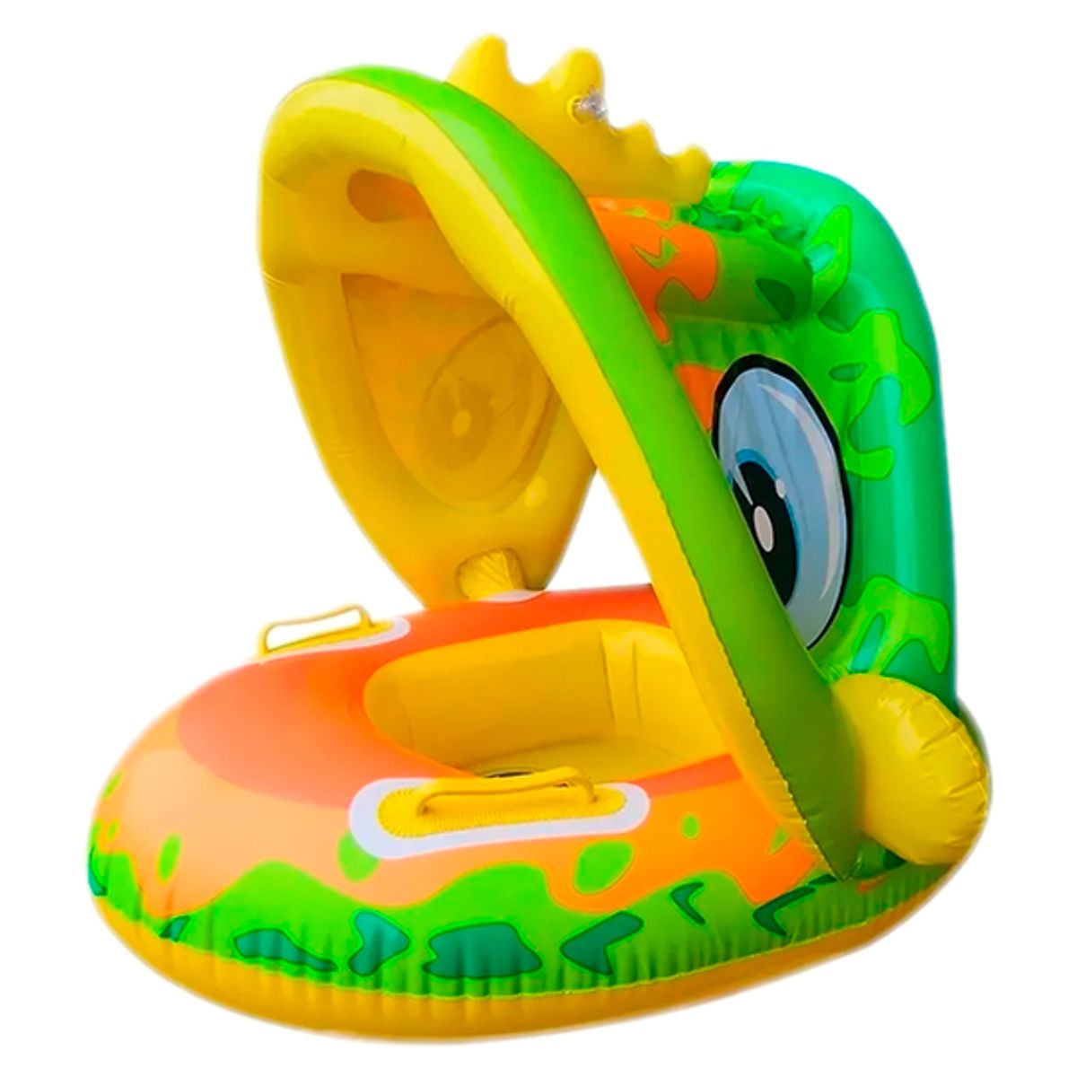 GENERICO - Flotador Bebés Bote Techo Sombrilla Toldo Protección Piscina Verde