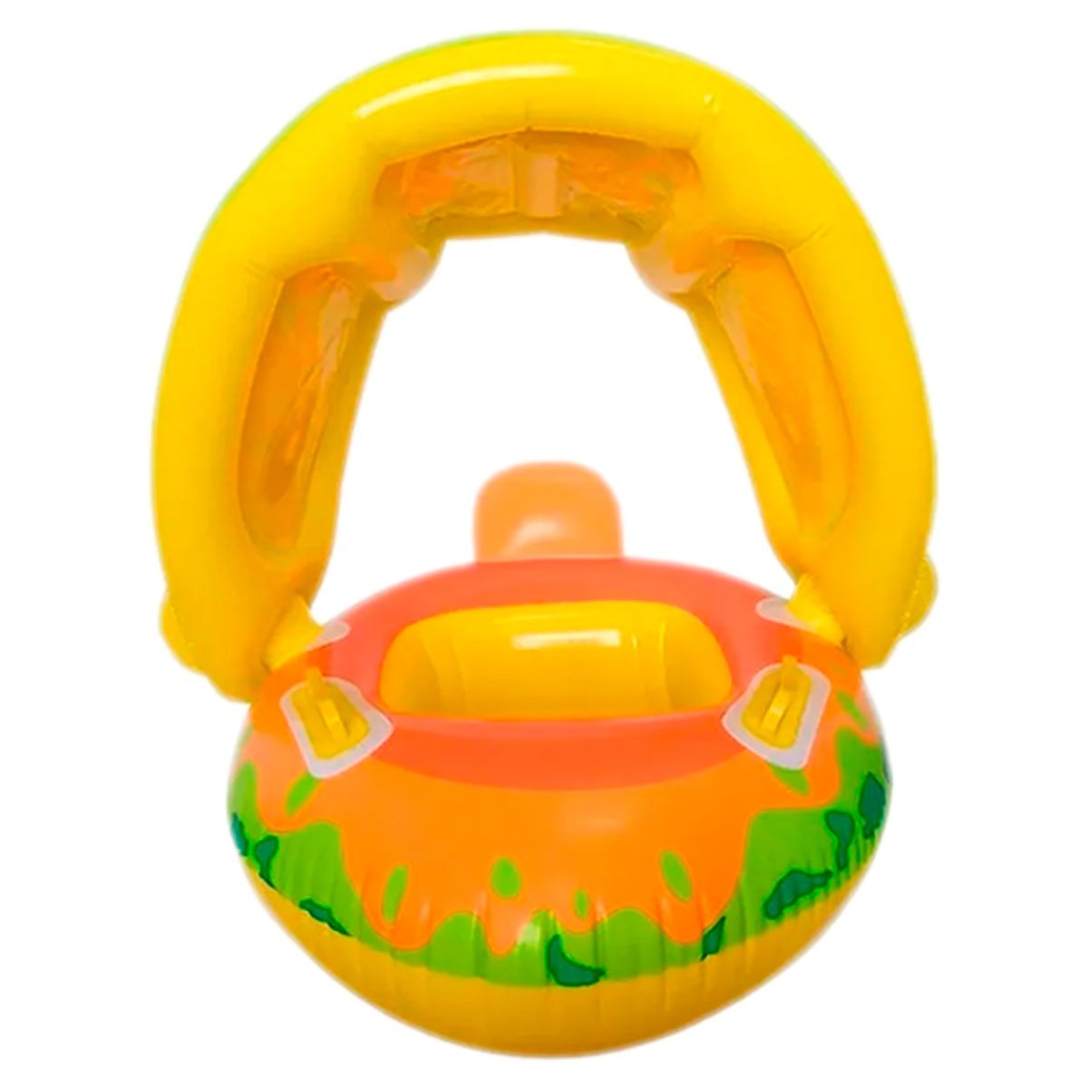 GENERICO - Flotador Bebés Bote Techo Sombrilla Toldo Protección Piscina Verde