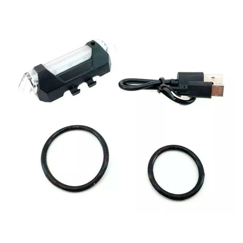 GENERICO - Luz linterna recargable usb led bicicleta delantera o traser