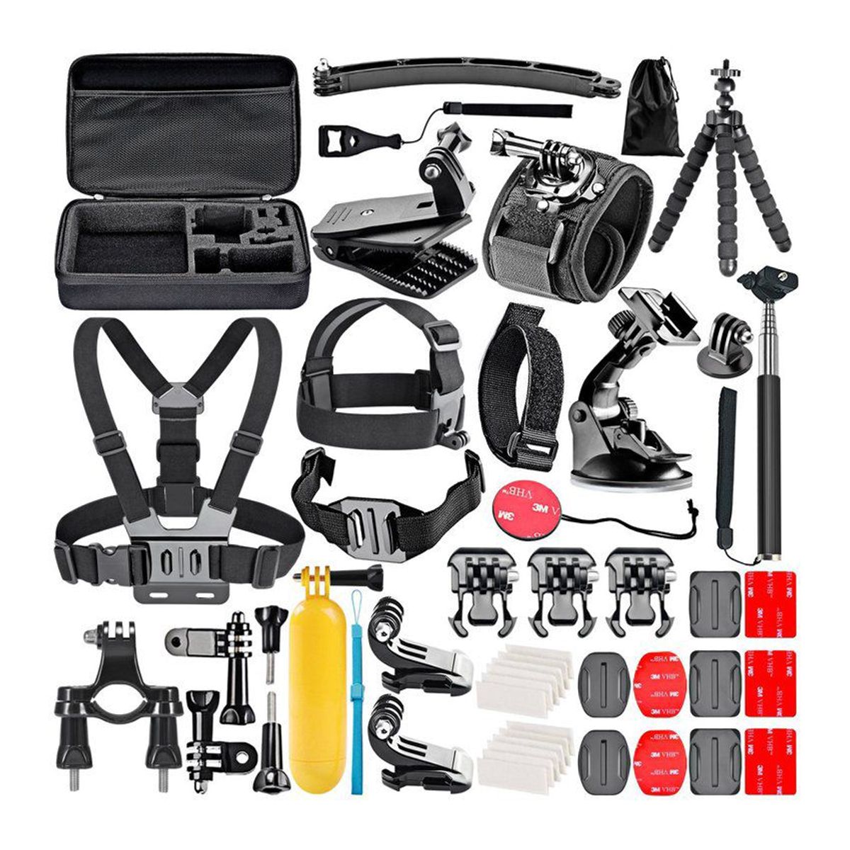 KIDSHOP - Kit 50 accesorios para cámara gopro hero 6 5 4 3 2 o sessio-