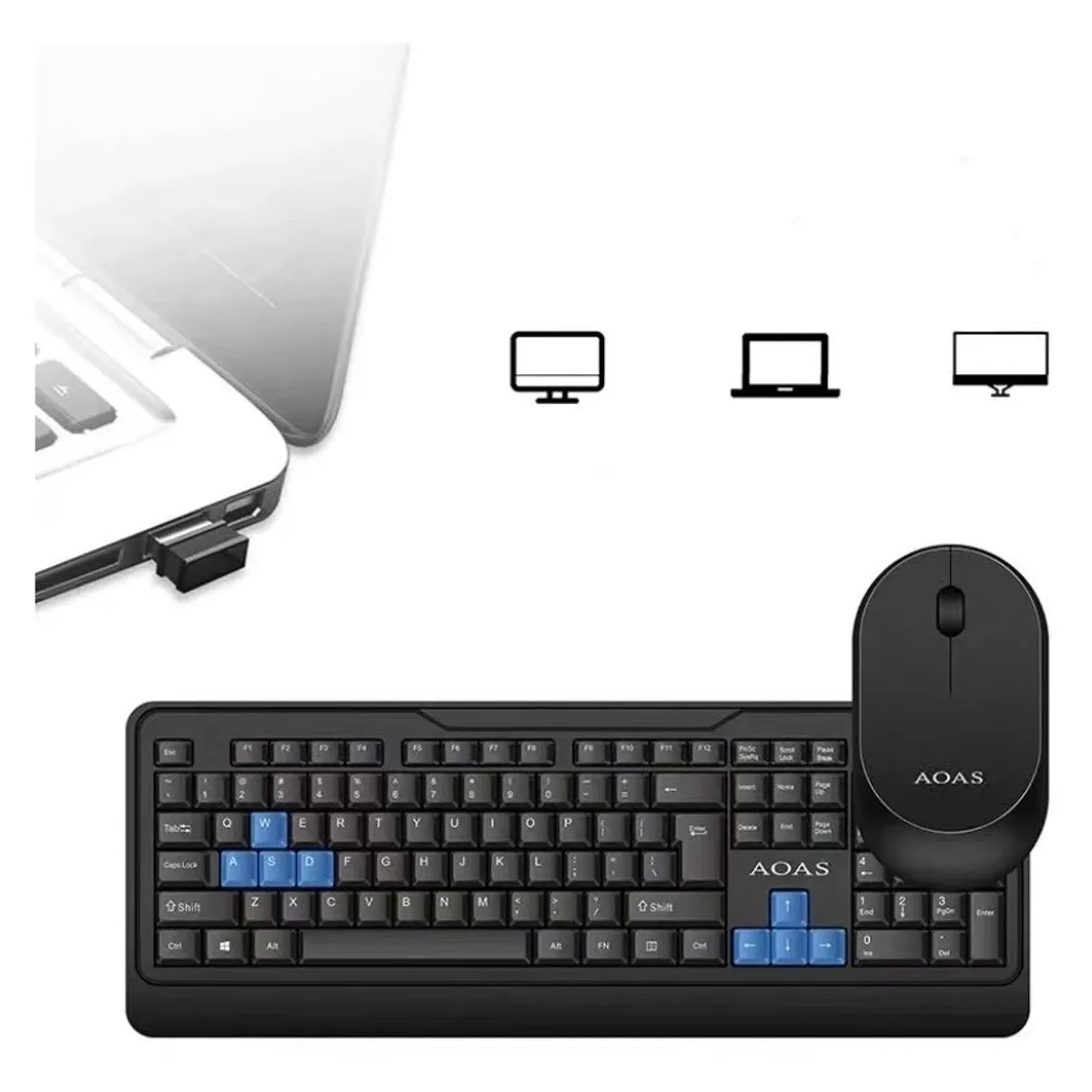 KIDSHOP - Kit De Teclado Y Mouse Inalámbrico M-900