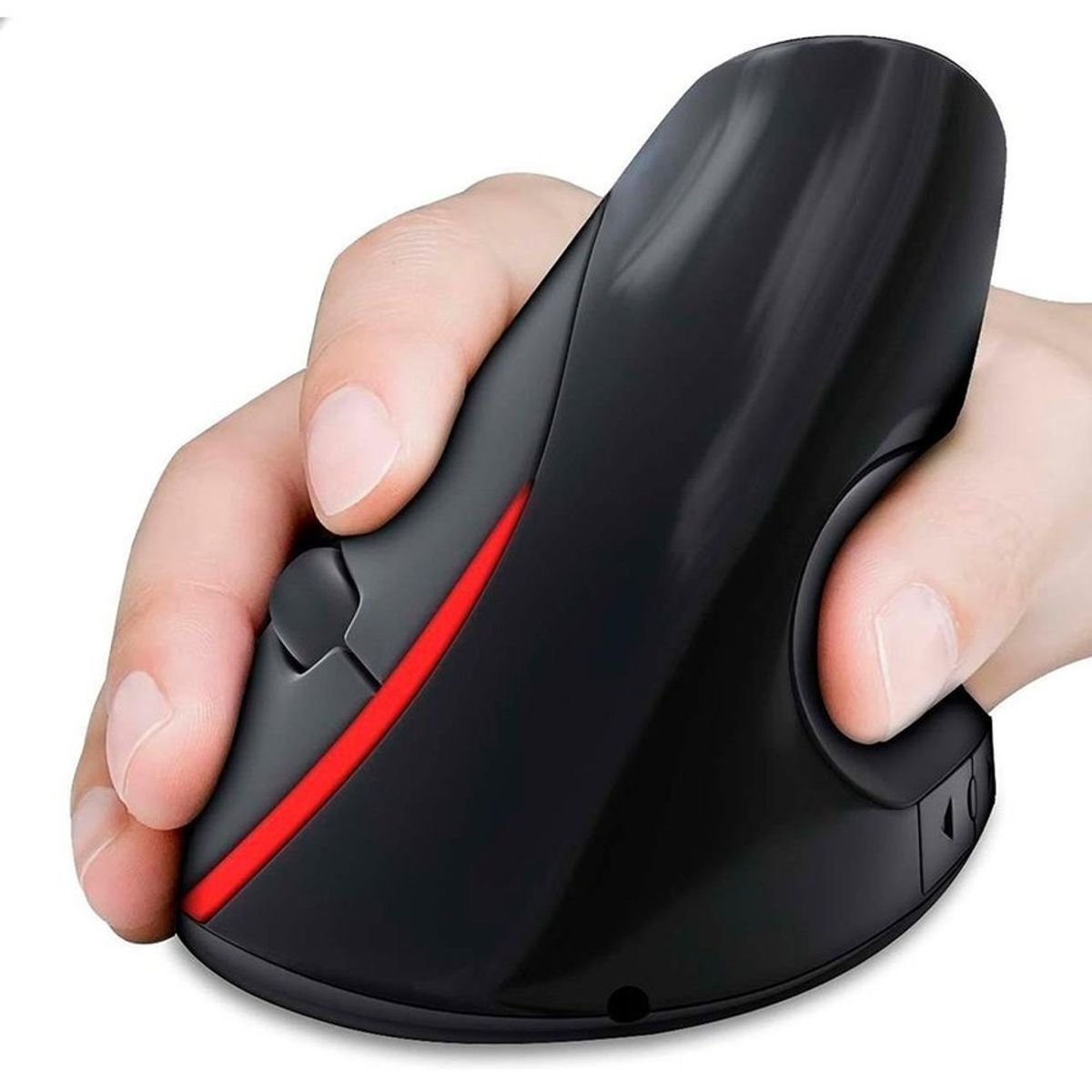 KIDSHOP - Mouse Optical Vertical 2025 Ergonómico 5 Botones K-2 Negro