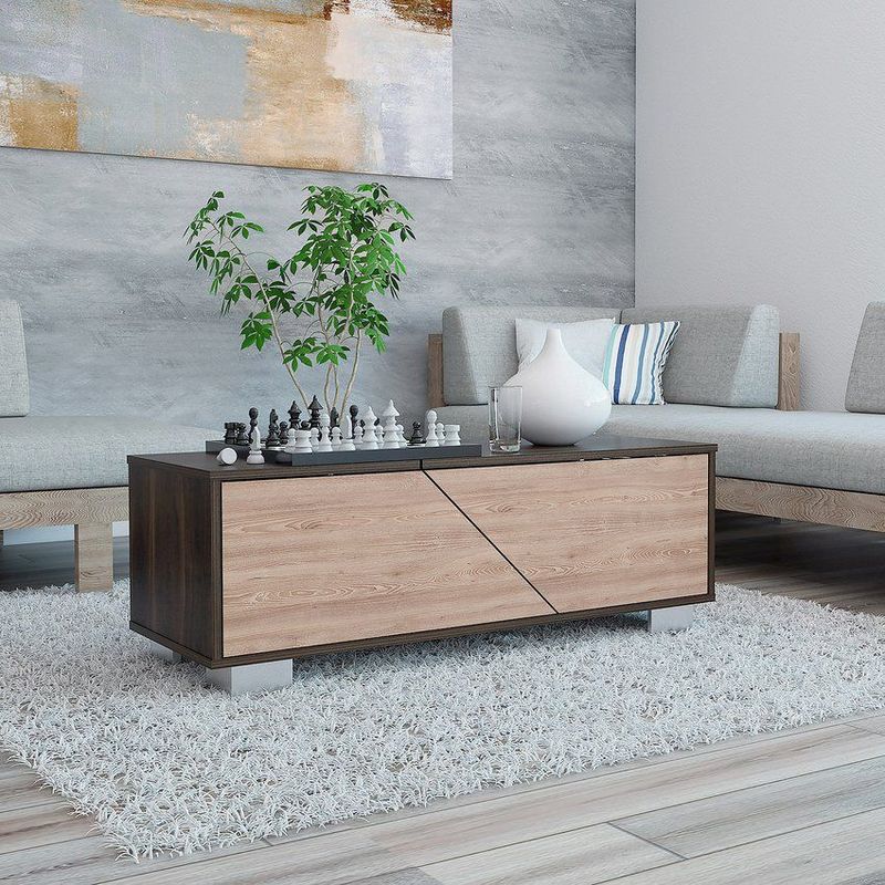 RTA MUEBLES - Mesa de centro fraktal 38 rta muebles mmh 3462 miel + habanna