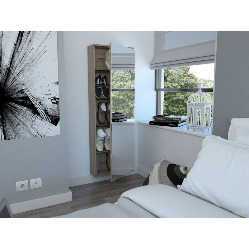 RTA MUEBLES - Zapatero leto con espejo rta muebles zlm 3366 miel