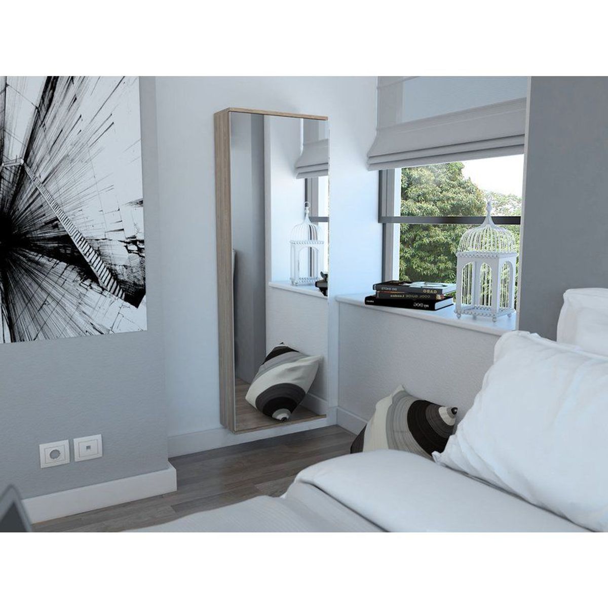 RTA MUEBLES - Zapatero leto con espejo rta muebles zlm 3366 miel