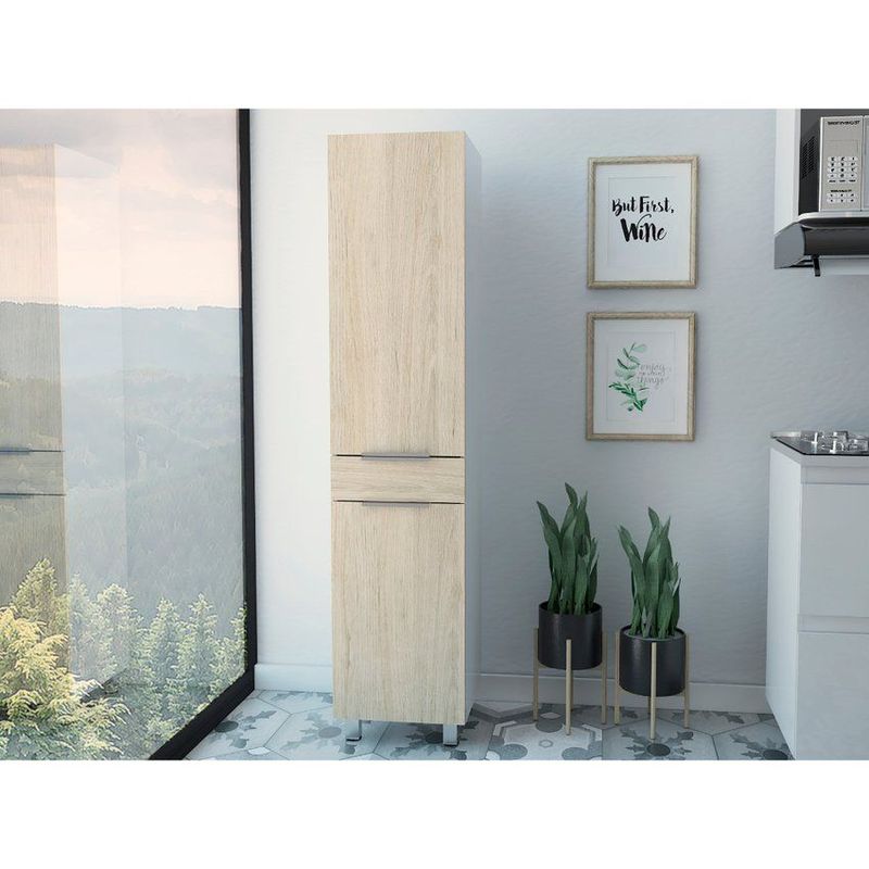 RTA DESIGN - Alacena melia 180 abr 5132 blanco + rovere  180 x 40 x 40 rta muebles