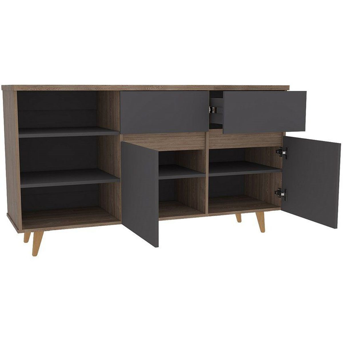 RTA MUEBLES - Bife salem  bmp 3242 miel/plomo 79,4 x 140,60 x 41,80 rta muebles