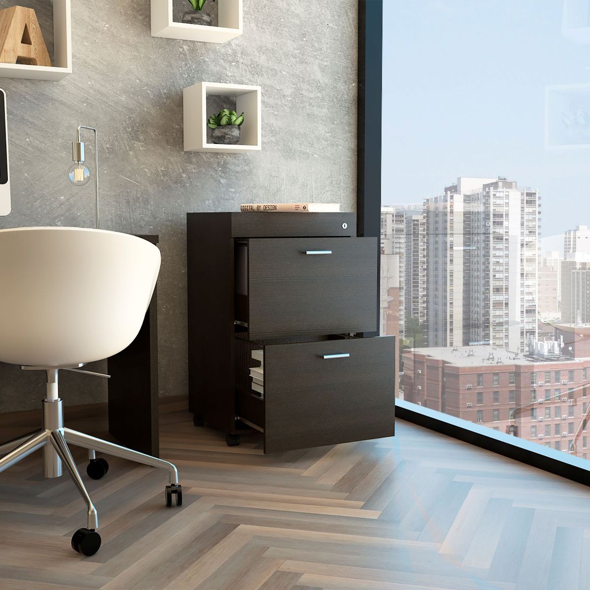 RTA DESIGN - Archivador 2 cajones duo  alw 1273 wengue