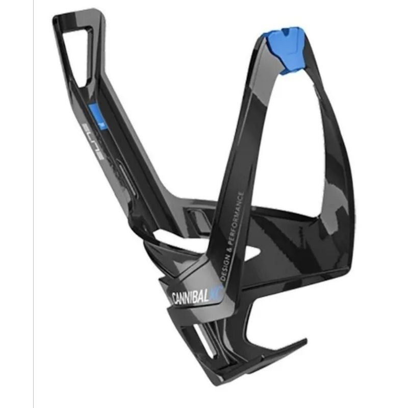 ELITE - Portacaramañola Elite Cannibal XC bidón bicicleta Negro Azul.