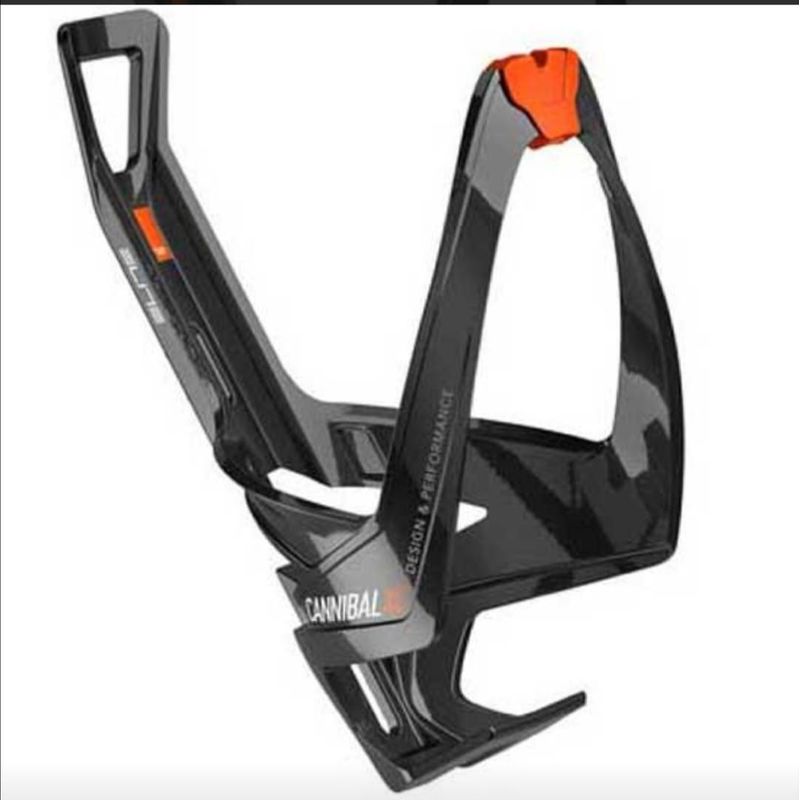 ELITE - Portacaramañola Elite Cannibal XC bicicleta Negro Naranja.