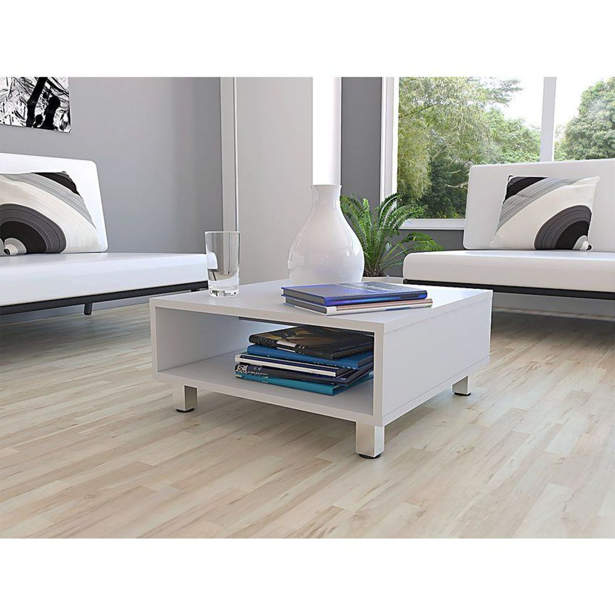 RTA DESIGN - Mesa de centro eclipse mlb 1477 blanco 26,9 x 60 x 60 rta muebles