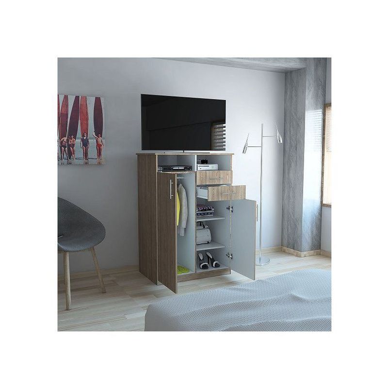 RTA DESIGN - Closet entretenimiento eco  cmb 3008 mengue + blanco