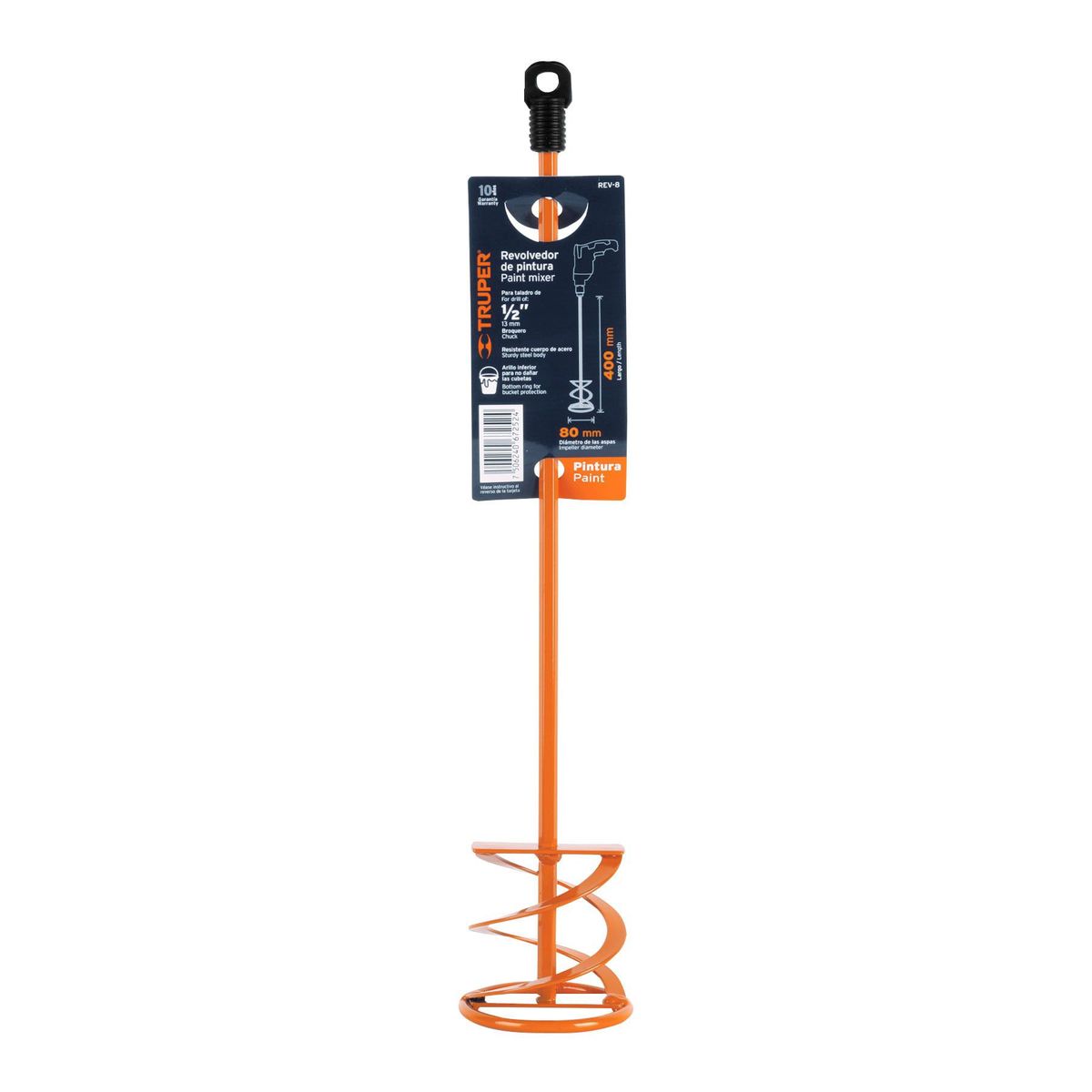 TRUPER - Mezclador O Revolvedor De Pintura De 41 Cm, Ancho 8 Cm (3") Truper