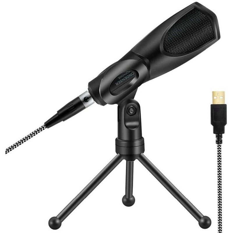 KIDSHOP - Micrófono condensador con trípode para computador y celusb