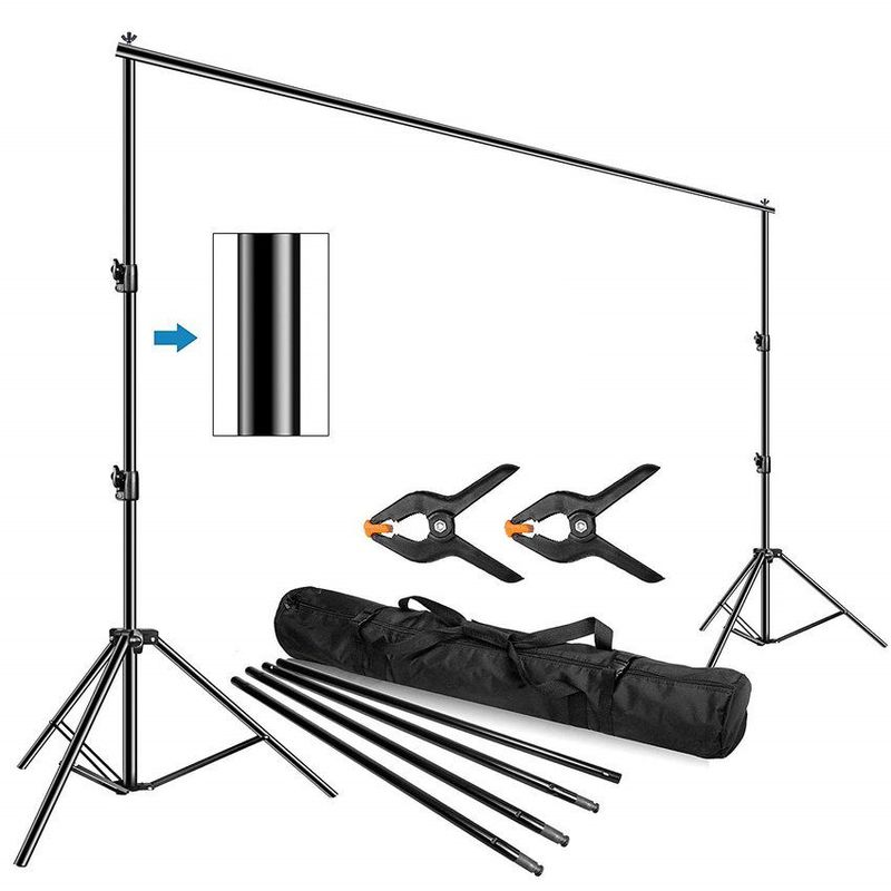 KIDSHOP - Estudio fotográfico soporte de telon y video  estuche 3x2 m