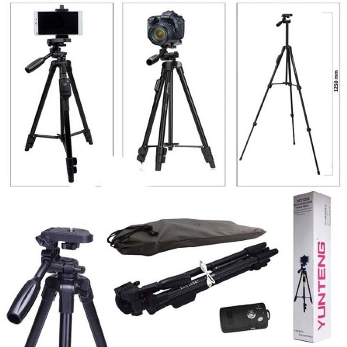 KIDSHOP - Tripode Yunfeng Con Soporte Para Celular + Estuche 3388