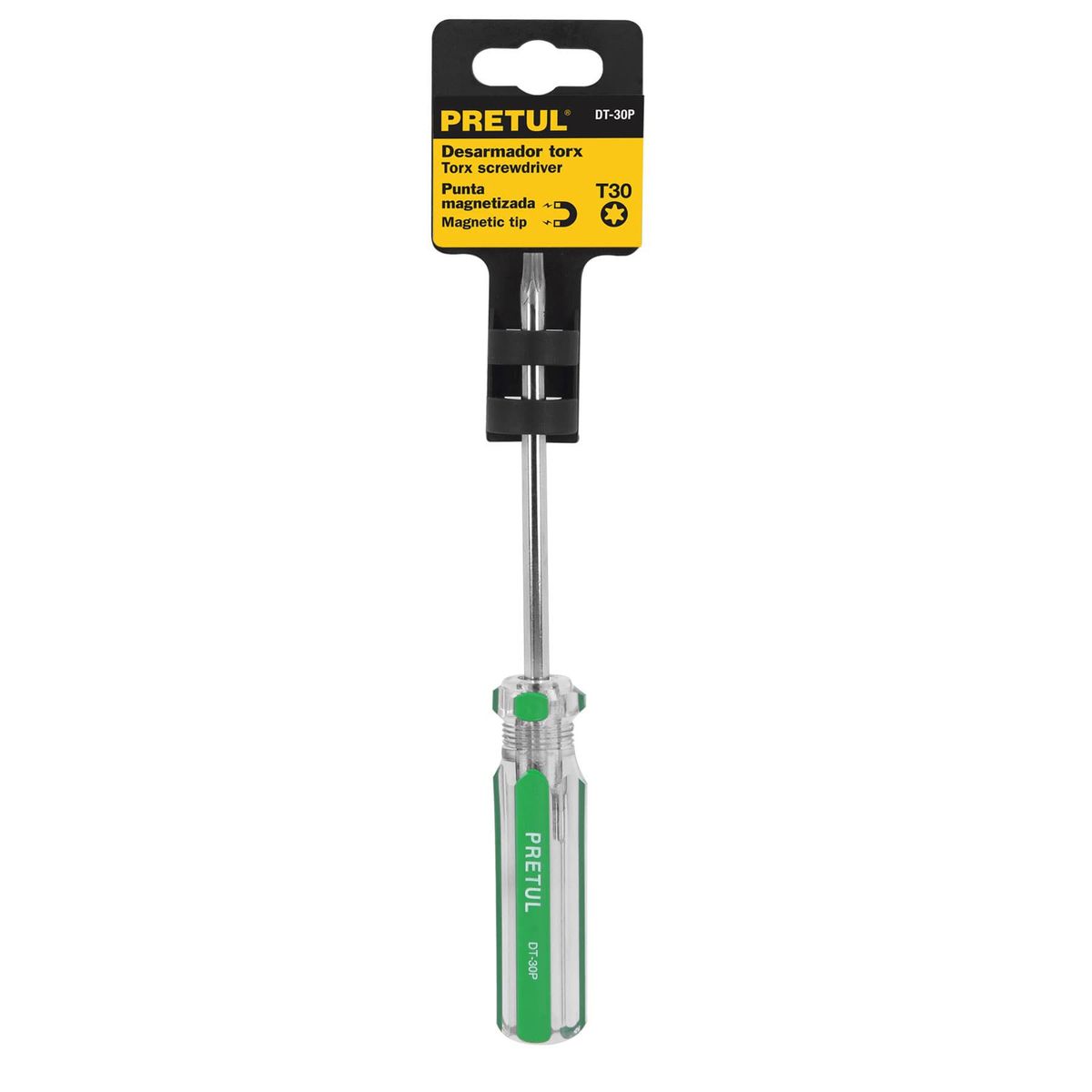 PRETUL - Destornillador Torx Magnético, Mango De Pvc T-30 Pretul