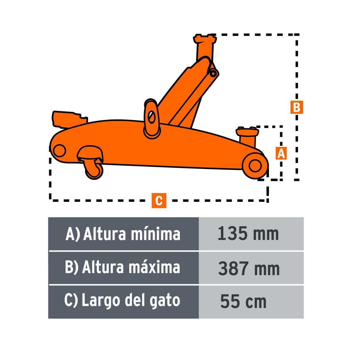 TRUPER - Gato Hidráulico Tipo zorr Rápido De 2.5 Toneladas Maleta Truper