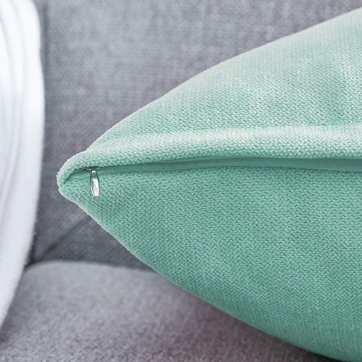 BANZAY - Funda Para Cojin Decorativo Cuadrado en Tela - Menta