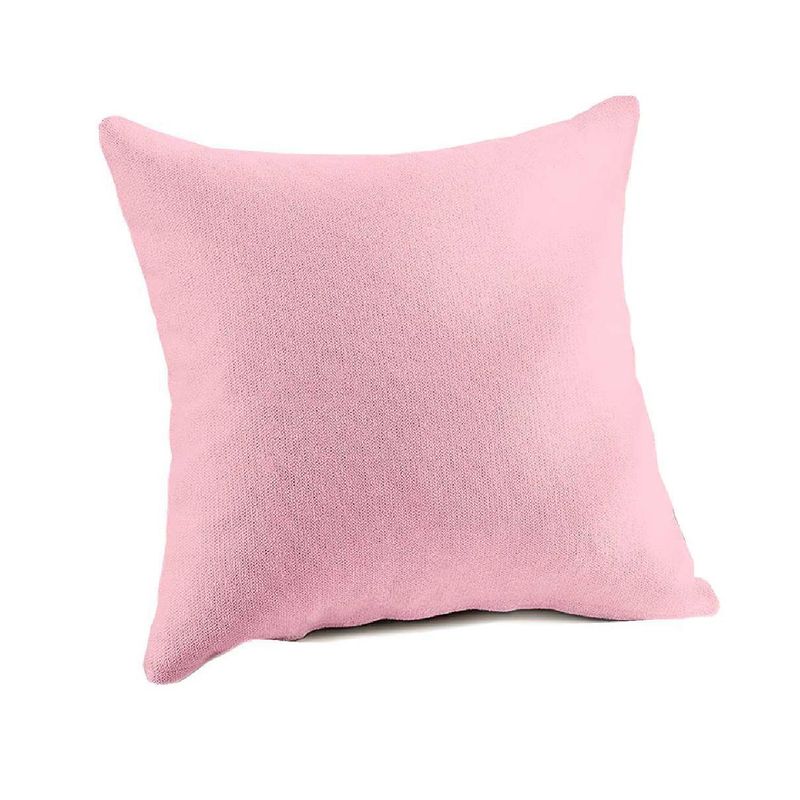 BANZAY - Funda Para Cojin Decorativo Cuadrado en Tela - Rosado