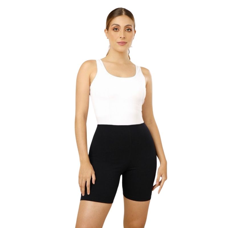 DCVS PRO TECH APPAREL - Enterizo Deportivo Mujer DCVS Blanco y Negro Color Block.
