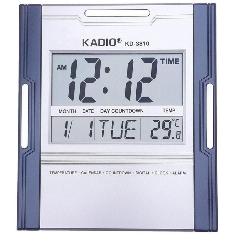 KIDSHOP - Reloj Digital De Pared Y Mesa Cuadrado Kadio KD3810 Azul
