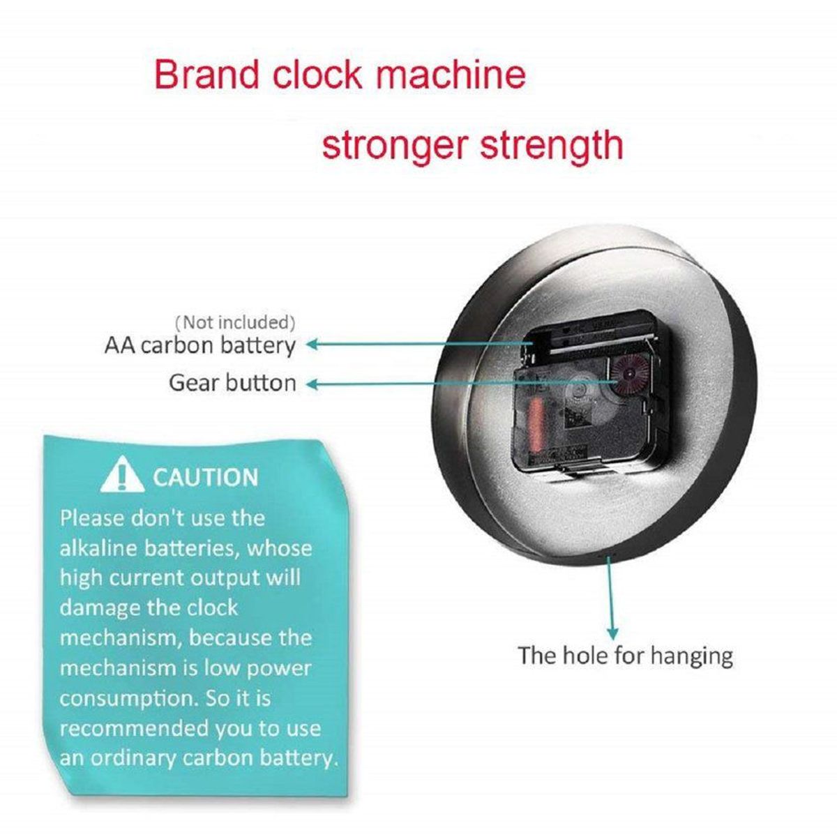 KIDSHOP - Reloj pared grande 3d 120 cm decoracion numeros romanos