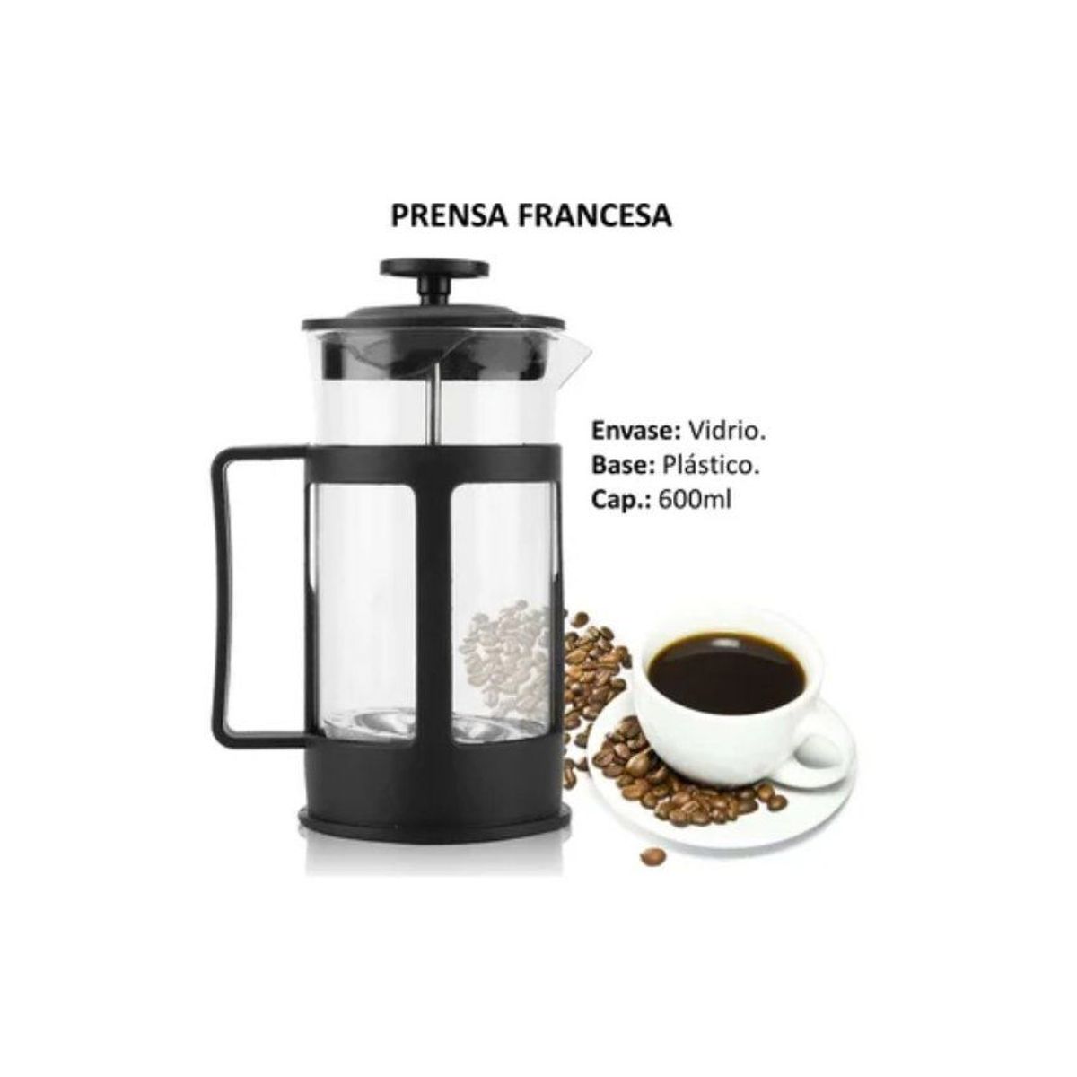 KIDSHOP - Cafetera manual prensa francesa café 600ml_.
