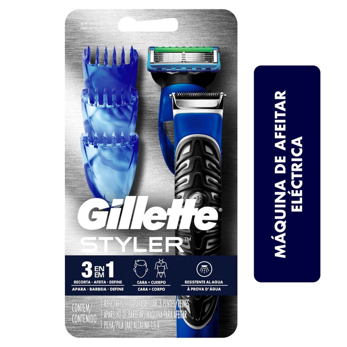 GILLETTE - Kit Máquina De Afeitar Gillette Styler 3En1 + Repuesto