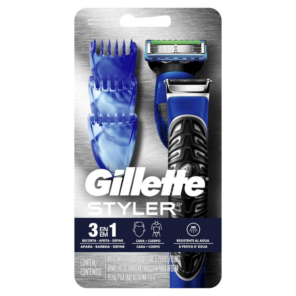 GILLETTE - Kit Máquina De Afeitar Gillette Styler 3En1 + Repuesto