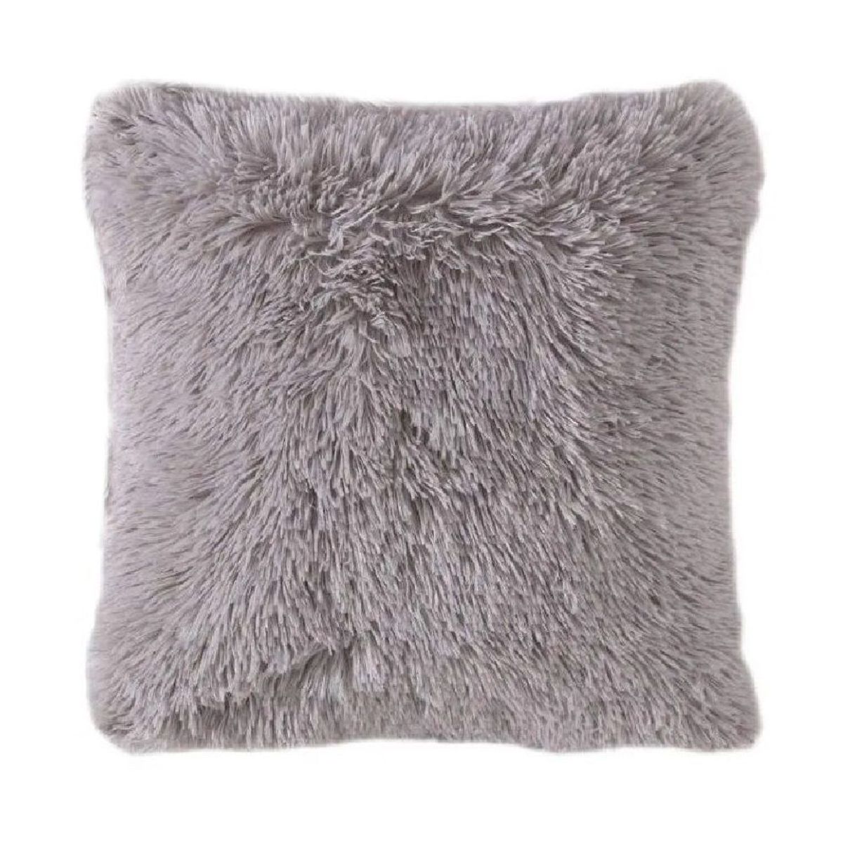 BANZAY - Funda Para Cojin Peludo Gris Claro